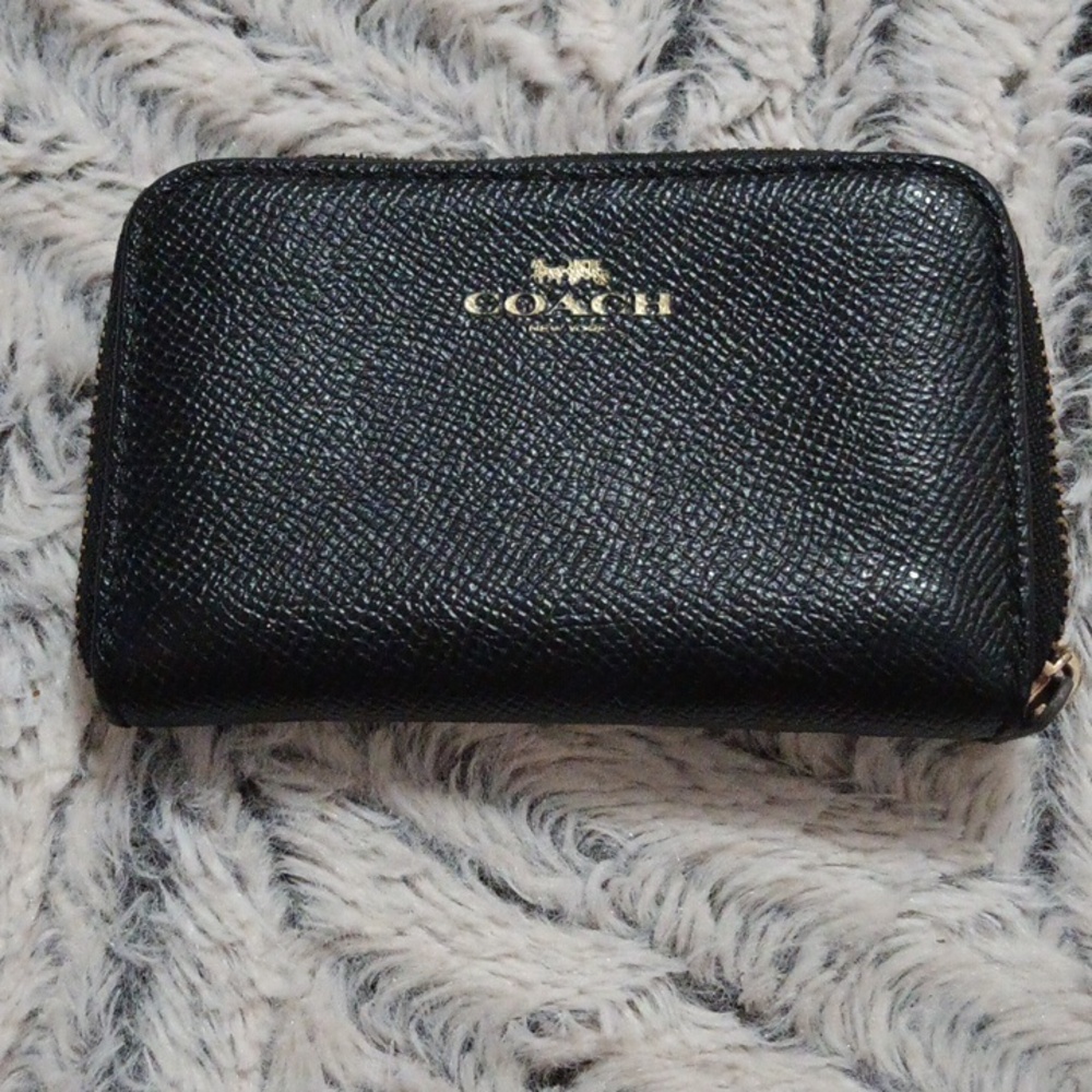 Small black coach wallet
